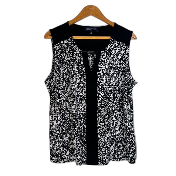 Jones New York Tops - Jones New York Sleeveless Abstract Tank Blouse Office Work Base Layer Size XL